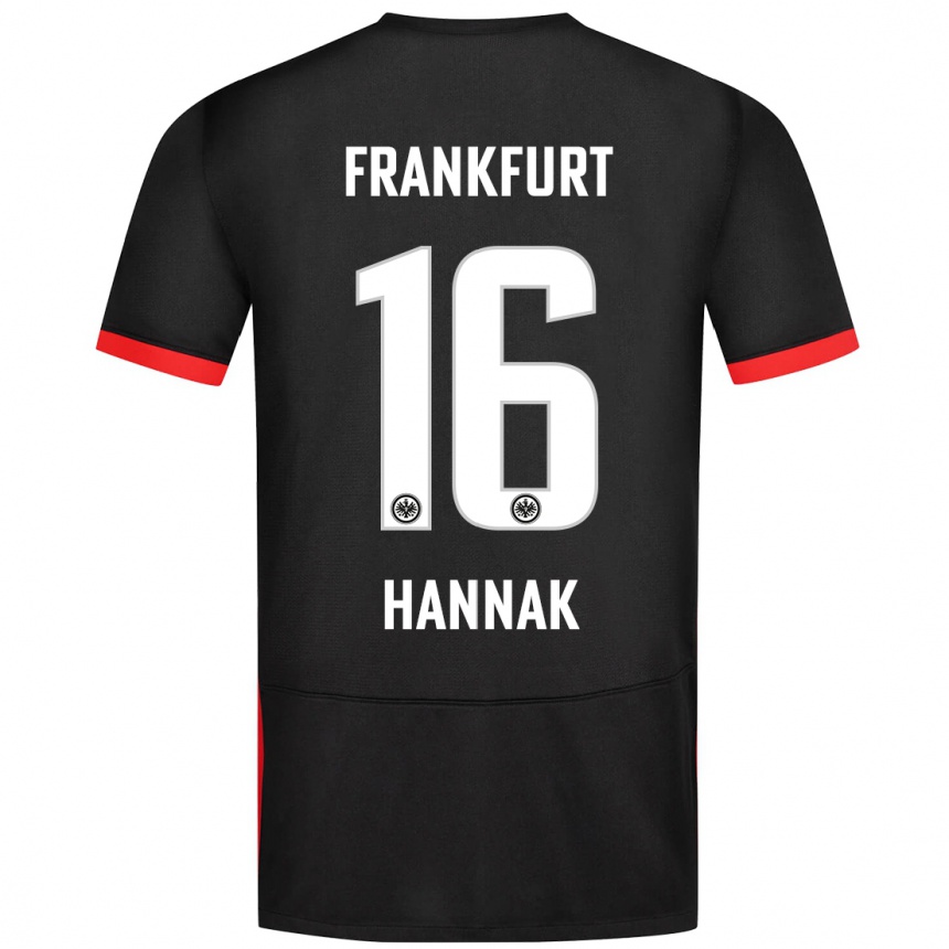 Kids Football Tim Hannak #16 Black Away Jersey 2024/25 T-Shirt Canada