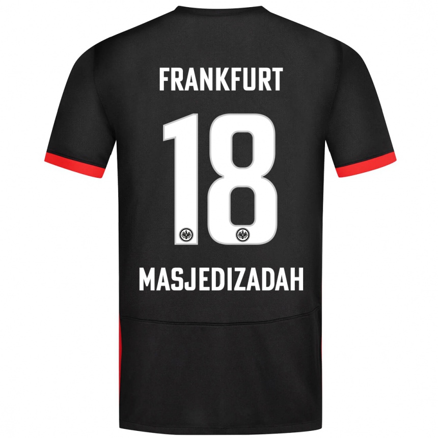 Kids Football Abolfazl Masjedizadah #18 Black Away Jersey 2024/25 T-Shirt Canada