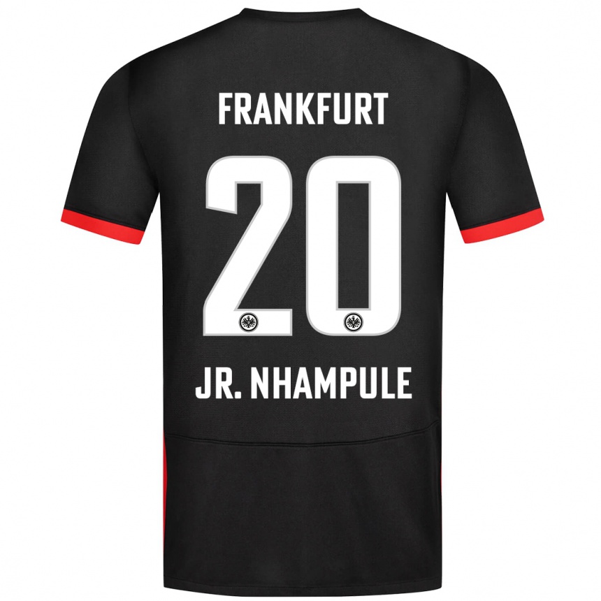 Kids Football Antonio Junior Nhampule #20 Black Away Jersey 2024/25 T-Shirt Canada