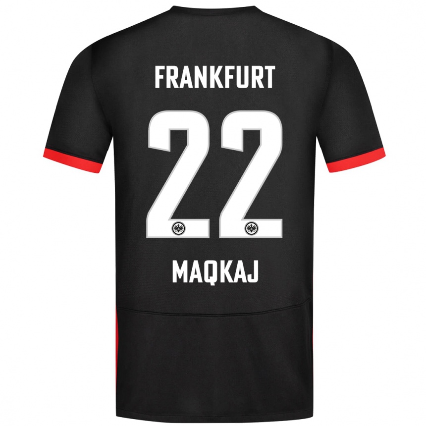 Kids Football Dritan Maqkaj #22 Black Away Jersey 2024/25 T-Shirt Canada