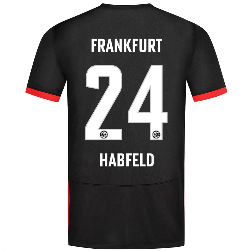 Kids Football Josef Haßfeld #24 Black Away Jersey 2024/25 T-Shirt Canada