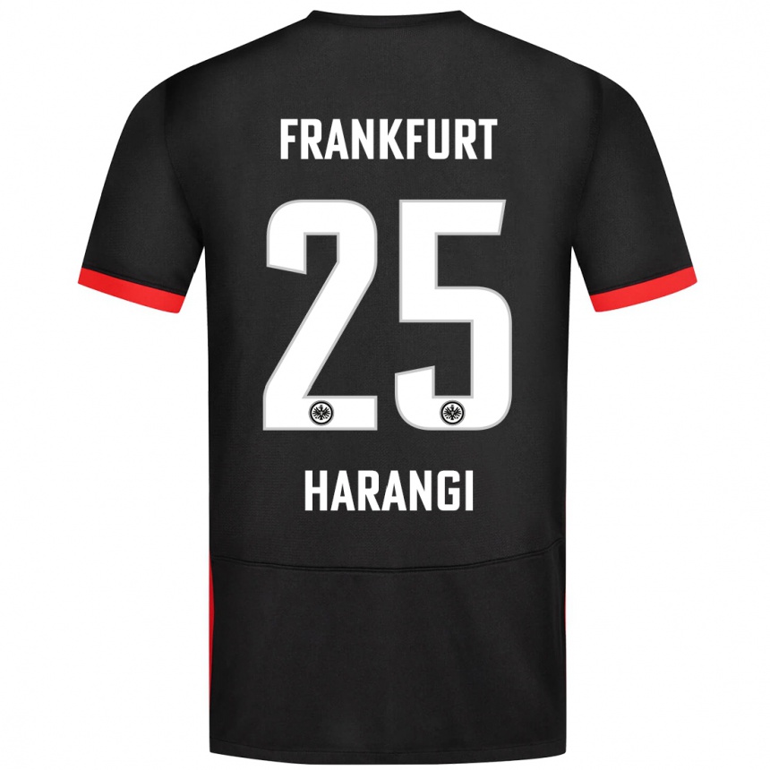 Kids Football Aiden Harangi #25 Black Away Jersey 2024/25 T-Shirt Canada