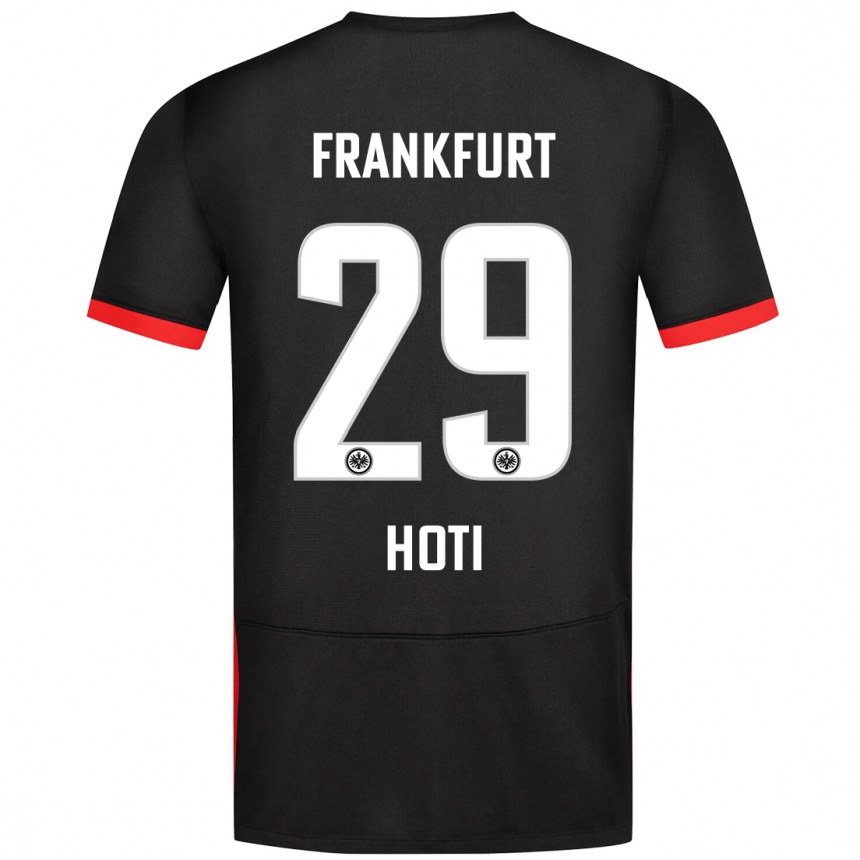 Kids Football Leart Hoti #29 Black Away Jersey 2024/25 T-Shirt Canada