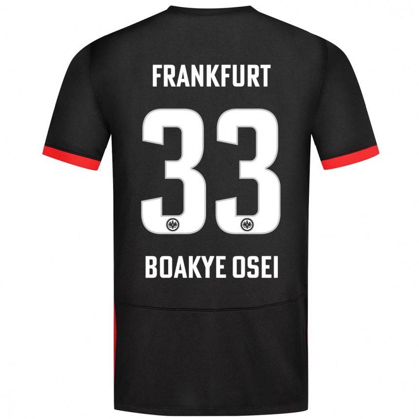 Kids Football Derek Boakye-Osei #33 Black Away Jersey 2024/25 T-Shirt Canada