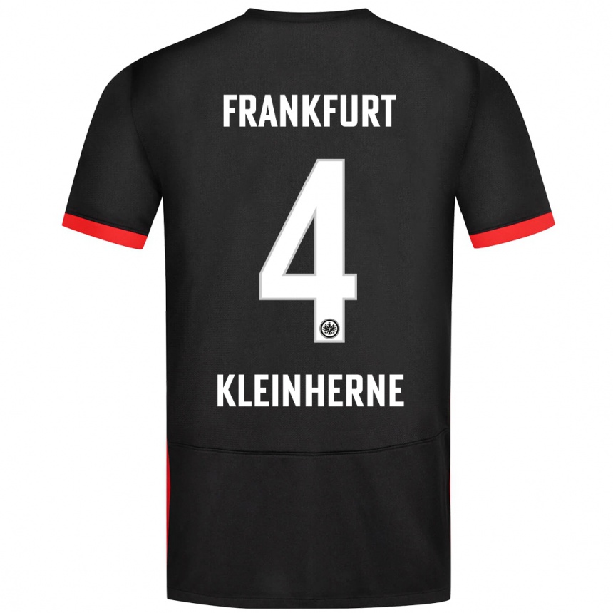 Kids Football Sophia Kleinherne #4 Black Away Jersey 2024/25 T-Shirt Canada