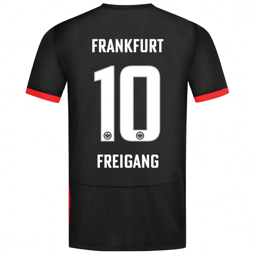 Kids Football Laura Freigang #10 Black Away Jersey 2024/25 T-Shirt Canada