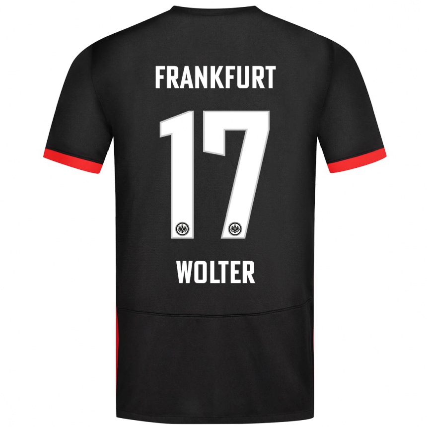 Kids Football Pia-Sophie Wolter #17 Black Away Jersey 2024/25 T-Shirt Canada