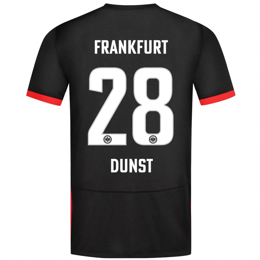 Kids Football Barbara Dunst #28 Black Away Jersey 2024/25 T-Shirt Canada