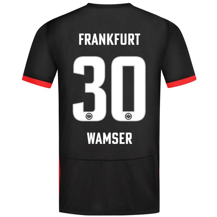 Enfant Football Maillot Carlotta Wamser #30 Noir Tenues Extérieur 2024/25 Canada