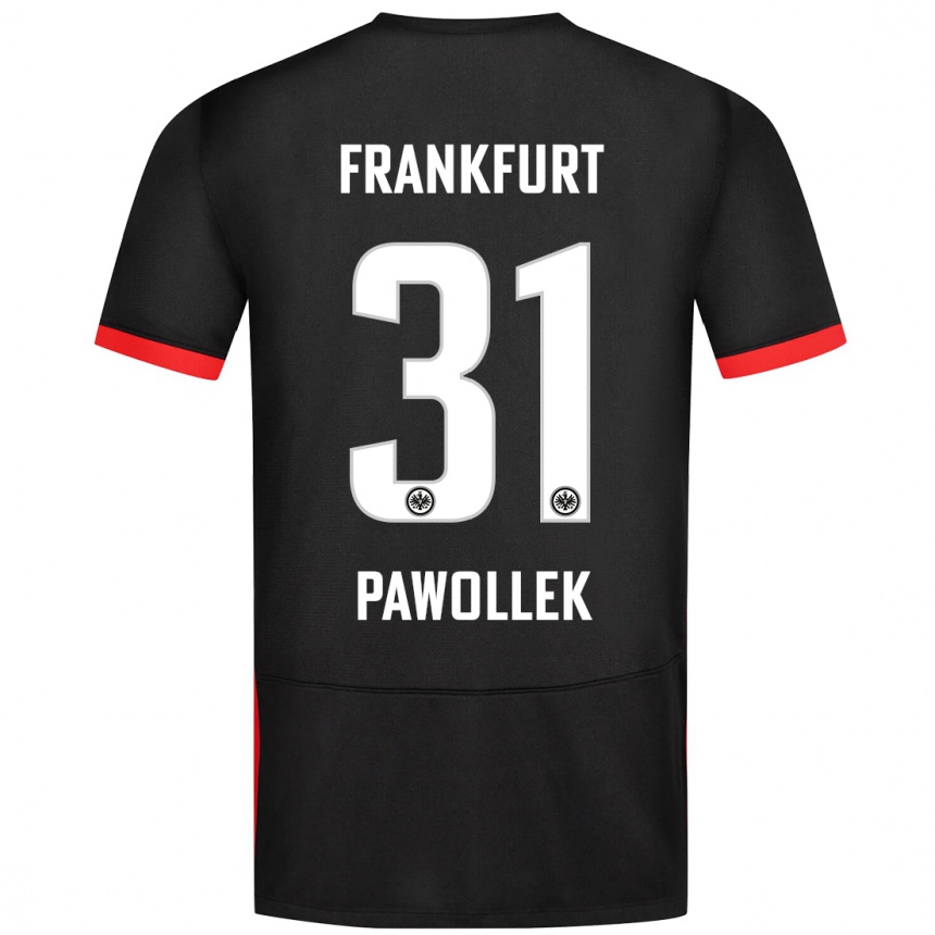 Kids Football Tanja Pawollek #31 Black Away Jersey 2024/25 T-Shirt Canada