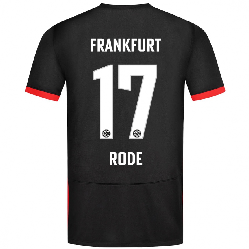 Enfant Football Maillot Sebastian Rode #17 Noir Tenues Extérieur 2024/25 Canada