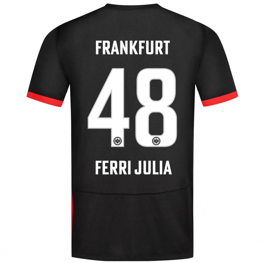 Kids Football Nacho Ferri #48 Black Away Jersey 2024/25 T-Shirt Canada