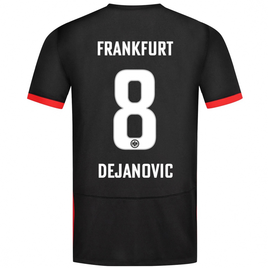 Kids Football Daniel Dejanovic #8 Black Away Jersey 2024/25 T-Shirt Canada