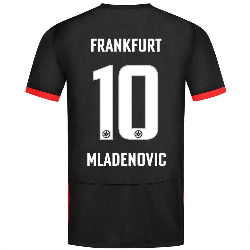 Enfant Football Maillot Marko Mladenovic #10 Noir Tenues Extérieur 2024/25 Canada