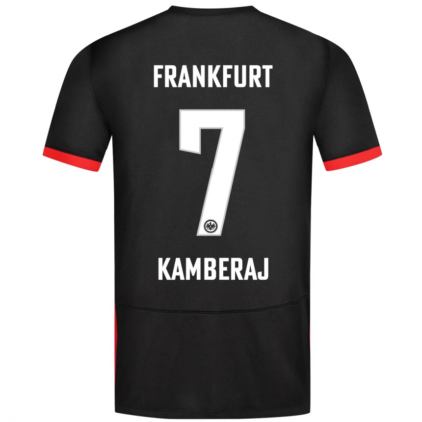 Kids Football Donart Kamberaj #7 Black Away Jersey 2024/25 T-Shirt Canada