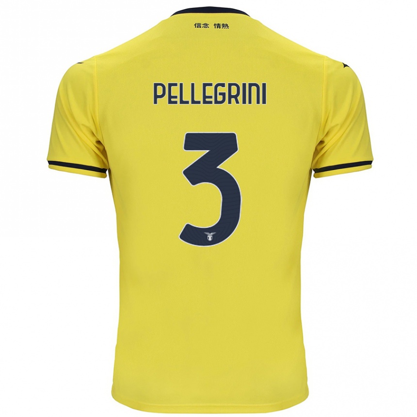 Enfant Football Maillot Luca Pellegrini #3 Jaune Tenues Extérieur 2024/25 Canada