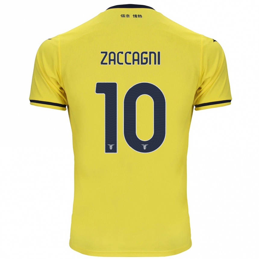 Enfant Football Maillot Mattia Zaccagni #10 Jaune Tenues Extérieur 2024/25 Canada