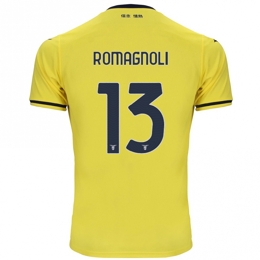 Kids Football Alessio Romagnoli #13 Yellow Away Jersey 2024/25 T-Shirt Canada