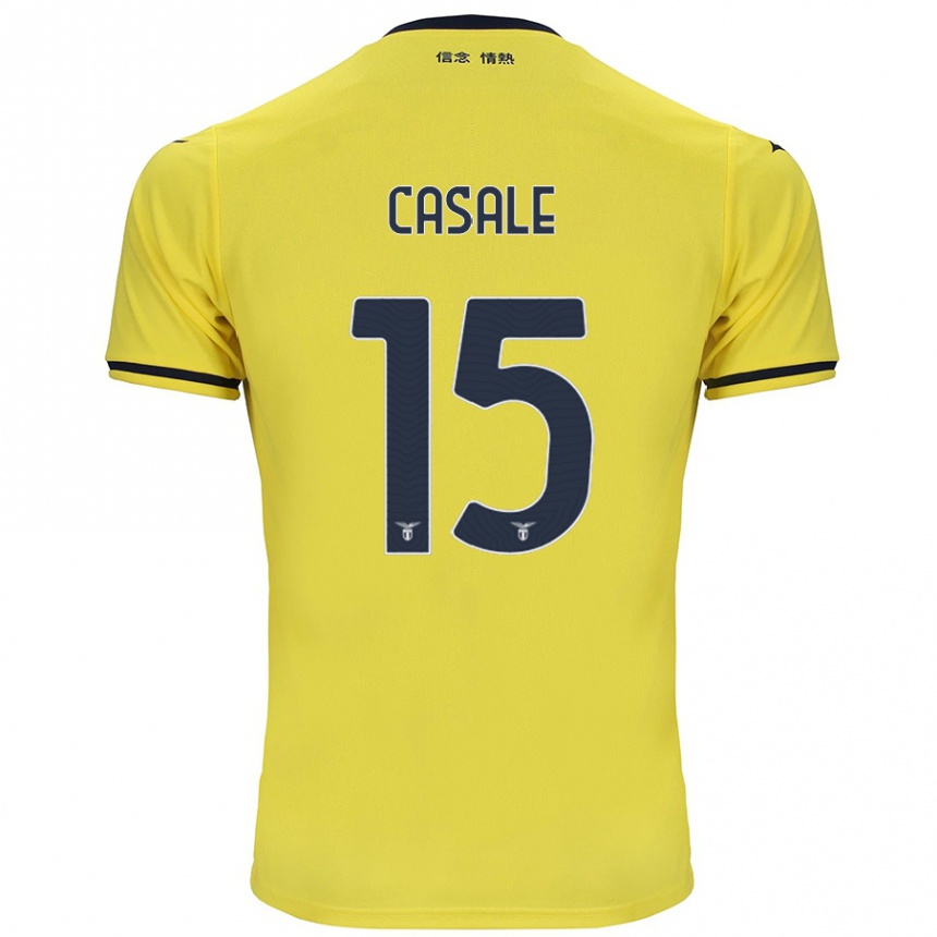 Kids Football Nicolò Casale #15 Yellow Away Jersey 2024/25 T-Shirt Canada