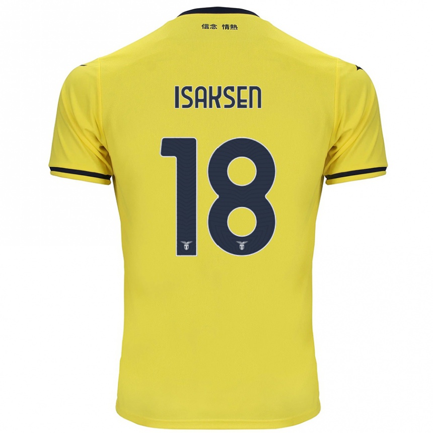 Kids Football Gustav Isaksen #18 Yellow Away Jersey 2024/25 T-Shirt Canada