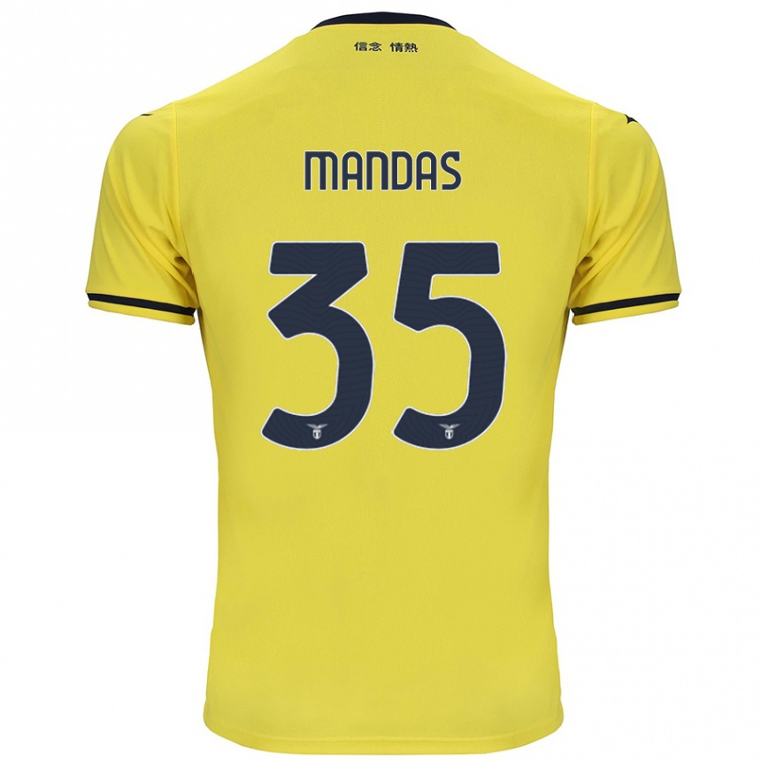 Enfant Football Maillot Christos Mandas #35 Jaune Tenues Extérieur 2024/25 Canada