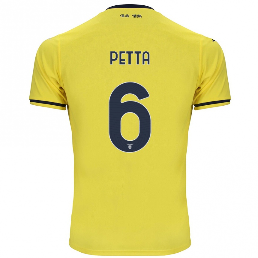 Kids Football Andrea Petta #6 Yellow Away Jersey 2024/25 T-Shirt Canada