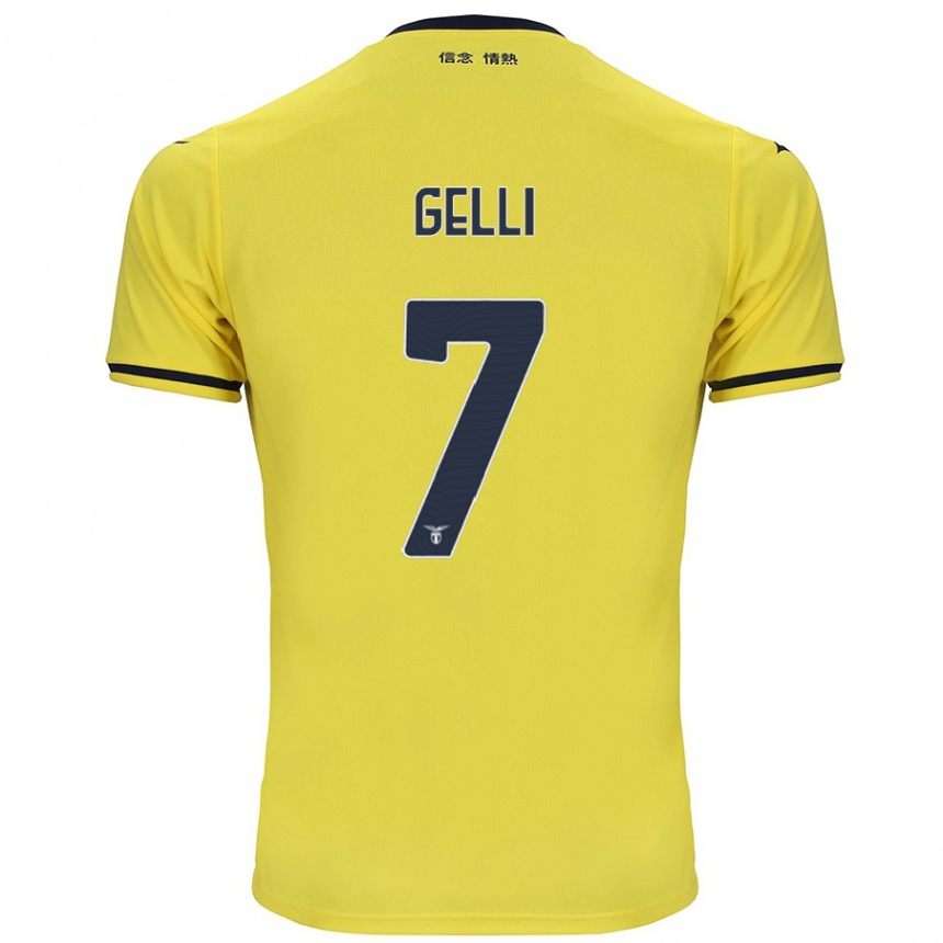 Kids Football Valerio Gelli #7 Yellow Away Jersey 2024/25 T-Shirt Canada