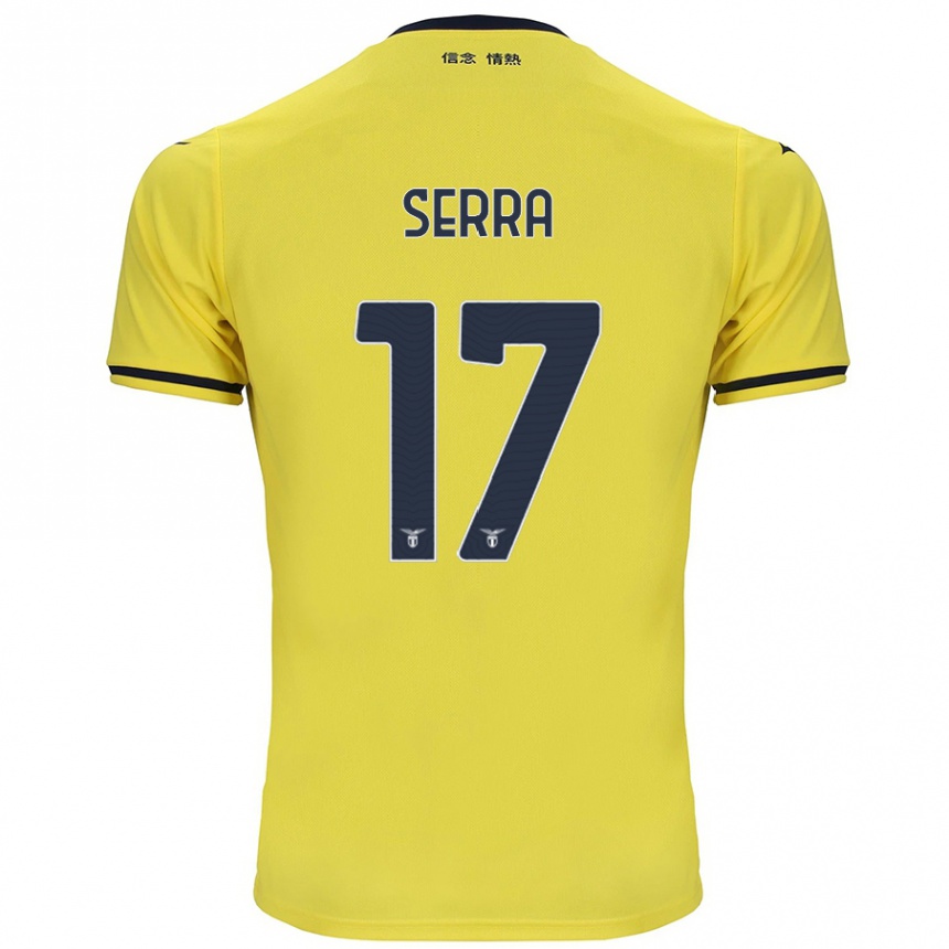 Kids Football Federico Serra #17 Yellow Away Jersey 2024/25 T-Shirt Canada