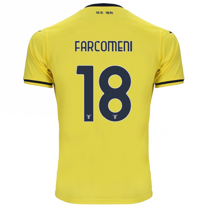 Kids Football Valerio Farcomeni #18 Yellow Away Jersey 2024/25 T-Shirt Canada