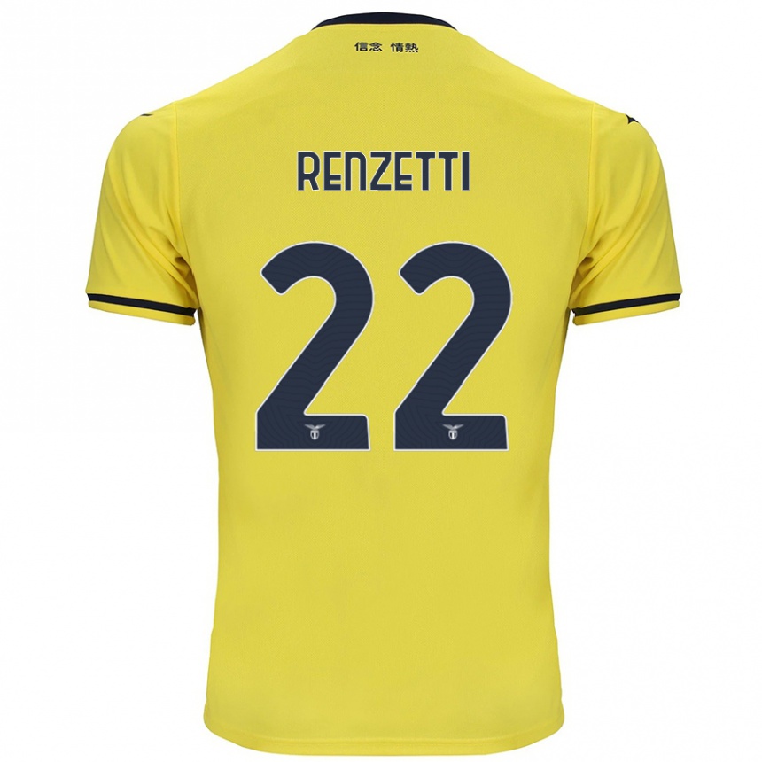 Kids Football Davide Renzetti #22 Yellow Away Jersey 2024/25 T-Shirt Canada