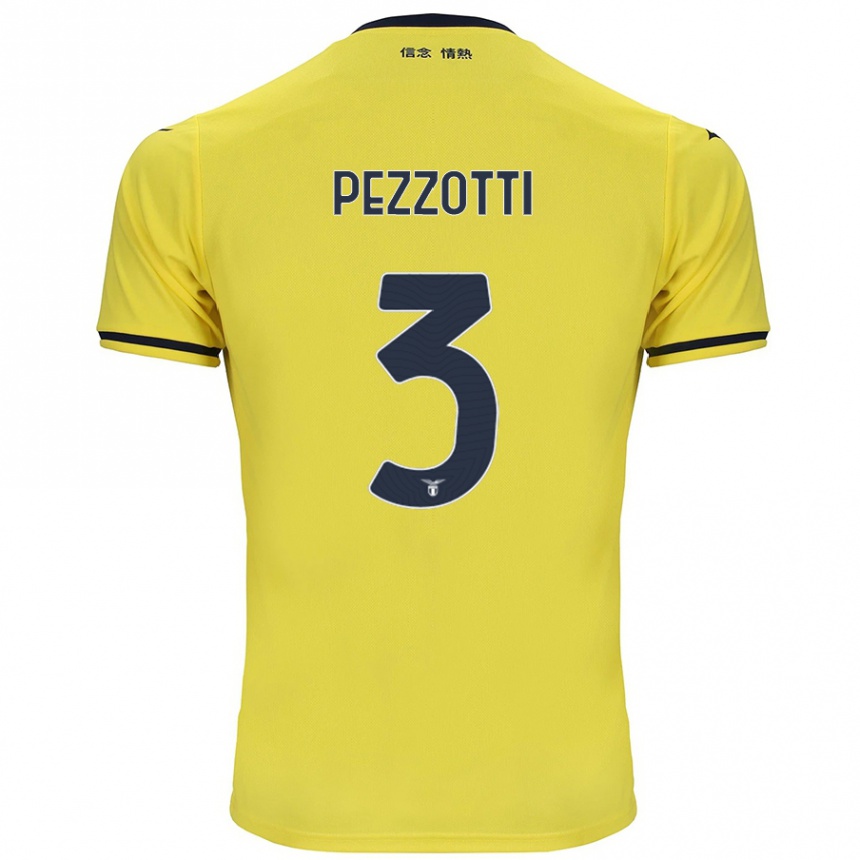 Kids Football Arianna Pezzotti #3 Yellow Away Jersey 2024/25 T-Shirt Canada