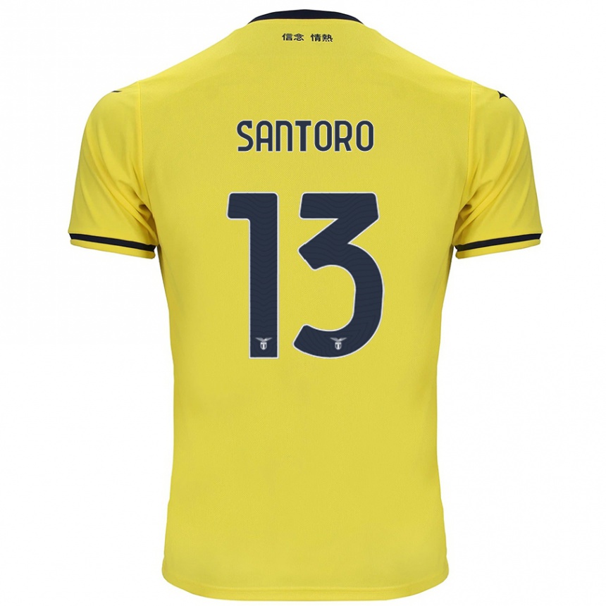 Kids Football Martina Santoro #13 Yellow Away Jersey 2024/25 T-Shirt Canada