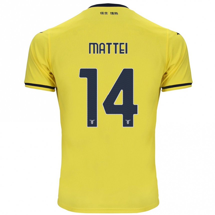 Enfant Football Maillot Sarah Mattei #14 Jaune Tenues Extérieur 2024/25 Canada