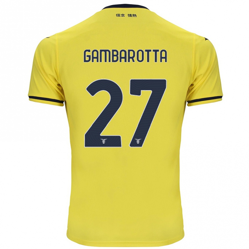 Kids Football Margot Gambarotta #27 Yellow Away Jersey 2024/25 T-Shirt Canada