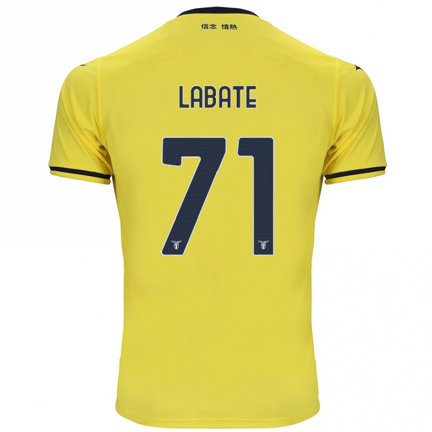 Kids Football Camilla Labate #71 Yellow Away Jersey 2024/25 T-Shirt Canada