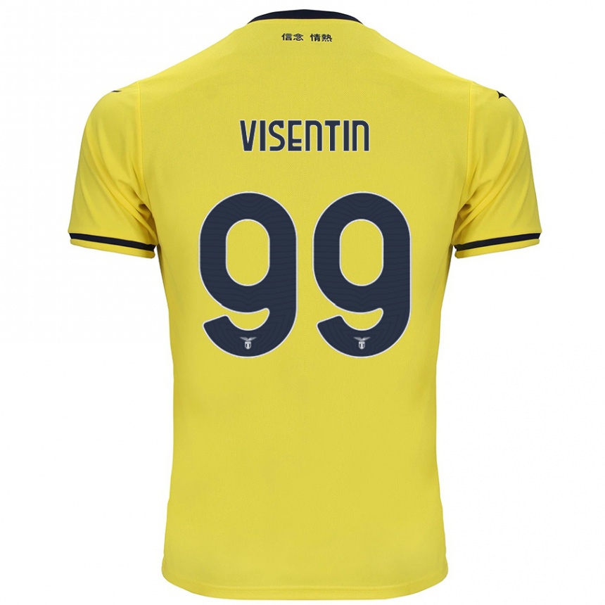 Kids Football Noemi Visentin #99 Yellow Away Jersey 2024/25 T-Shirt Canada