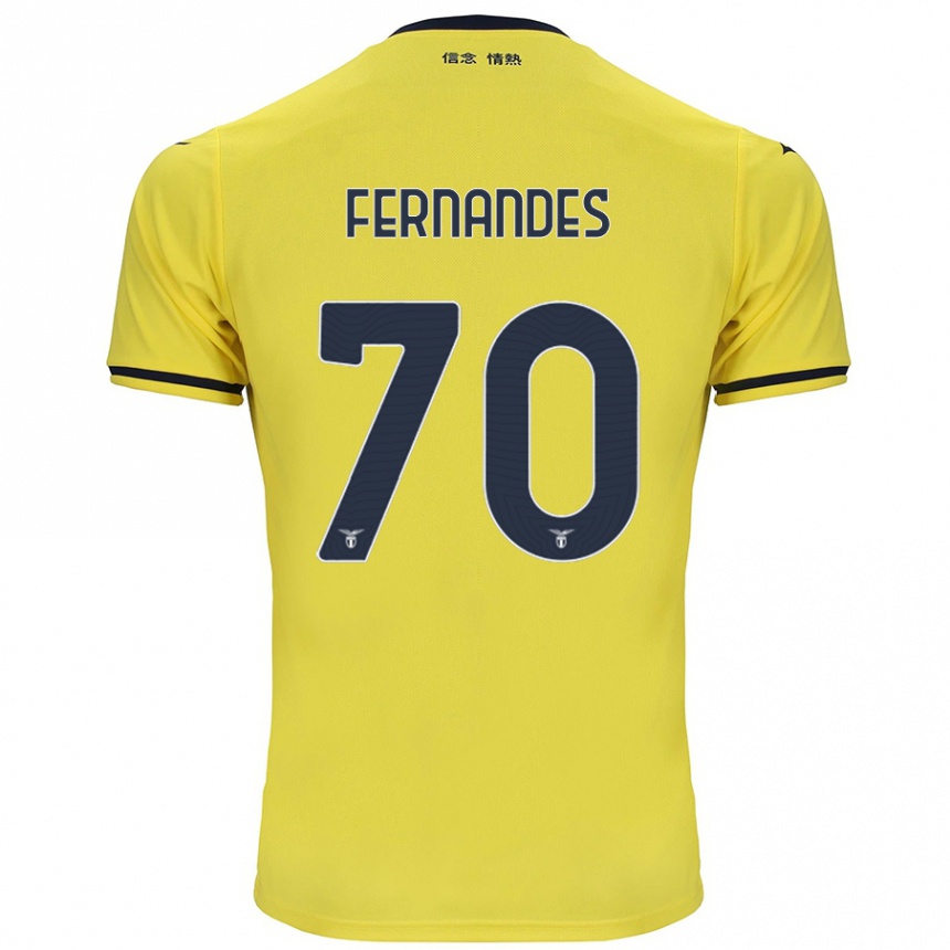 Kids Football Saná Fernandes #70 Yellow Away Jersey 2024/25 T-Shirt Canada