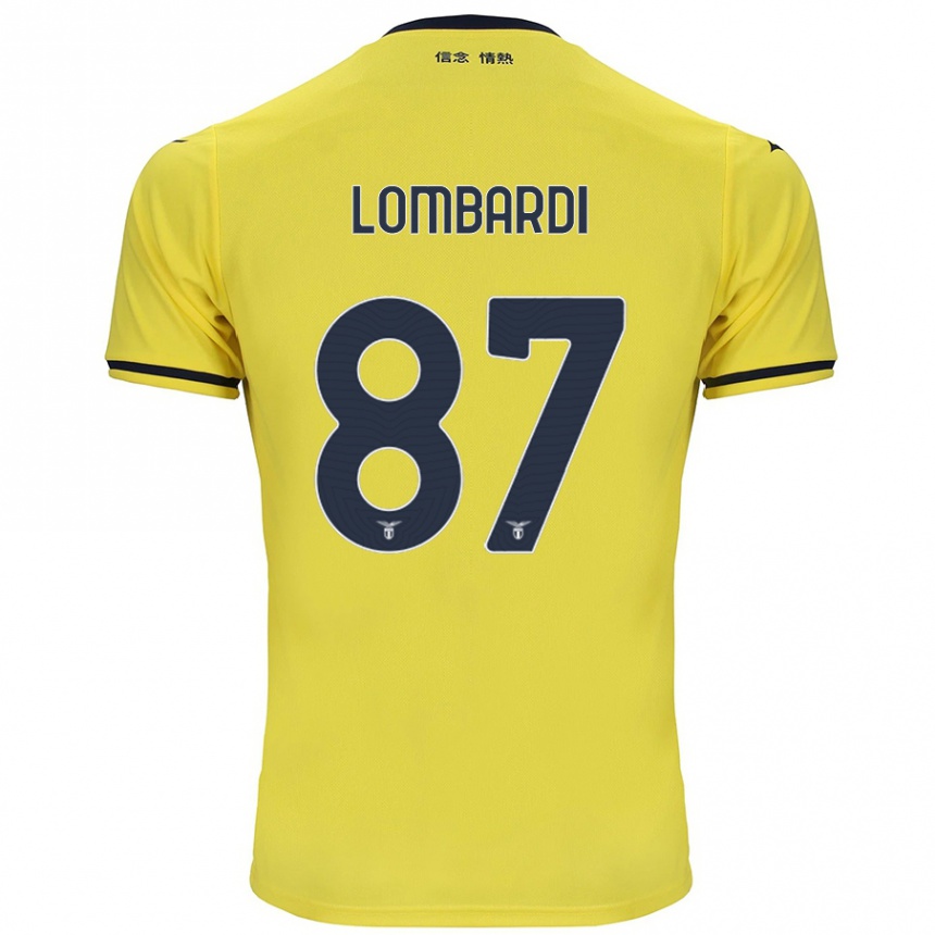 Kids Football Cristiano Lombardi #87 Yellow Away Jersey 2024/25 T-Shirt Canada