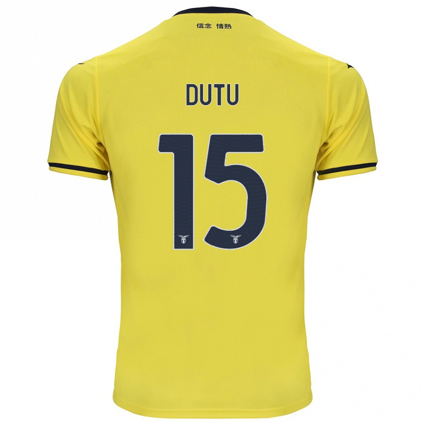 Enfant Football Maillot Matteo Dutu #15 Jaune Tenues Extérieur 2024/25 Canada