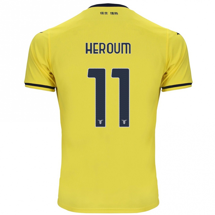 Enfant Football Maillot Nora Heroum #11 Jaune Tenues Extérieur 2024/25 Canada