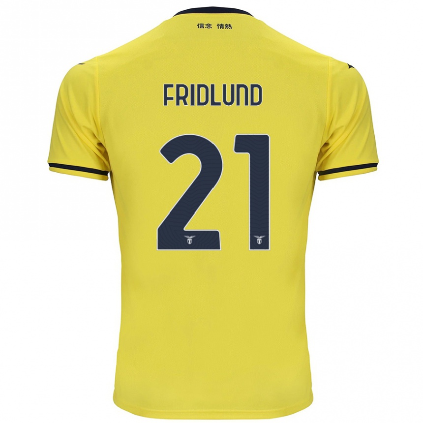 Kids Football Johanne Fridlund #21 Yellow Away Jersey 2024/25 T-Shirt Canada