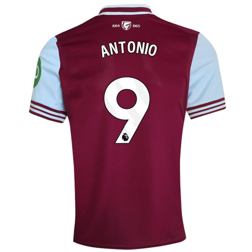 Homme Football Maillot Michail Antonio #9 Rouge Foncé Tenues Domicile 2024/25 Canada