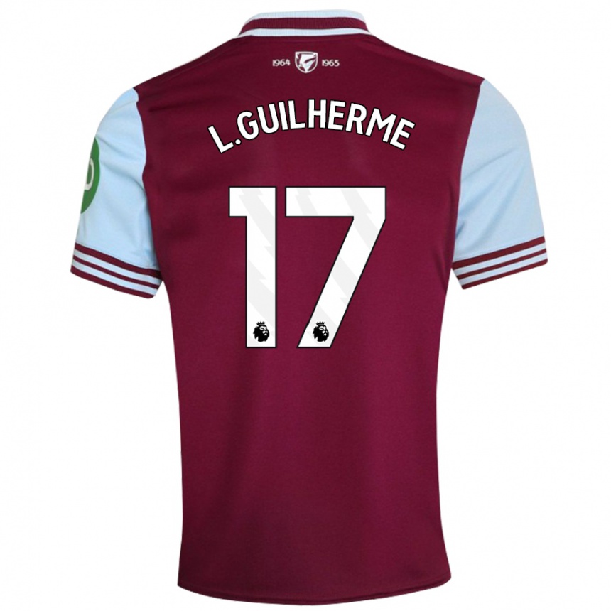 Men Football Luis Guilherme #17 Dark Red Home Jersey 2024/25 T-Shirt Canada