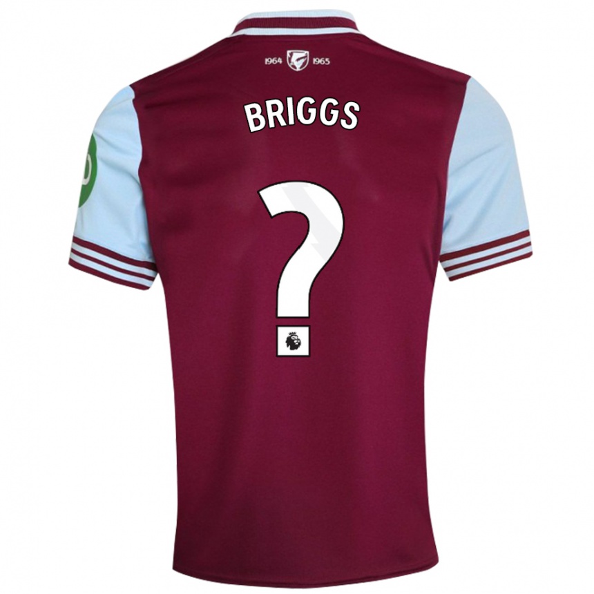 Men Football Josh Briggs #0 Dark Red Home Jersey 2024/25 T-Shirt Canada