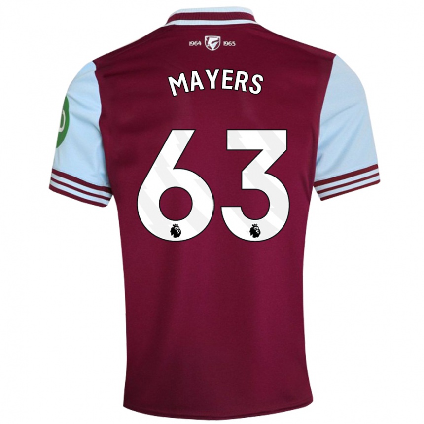 Men Football Ezra Mayers #63 Dark Red Home Jersey 2024/25 T-Shirt Canada