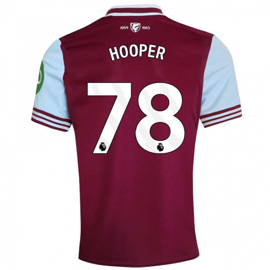 Men Football Finley Hooper #78 Dark Red Home Jersey 2024/25 T-Shirt Canada