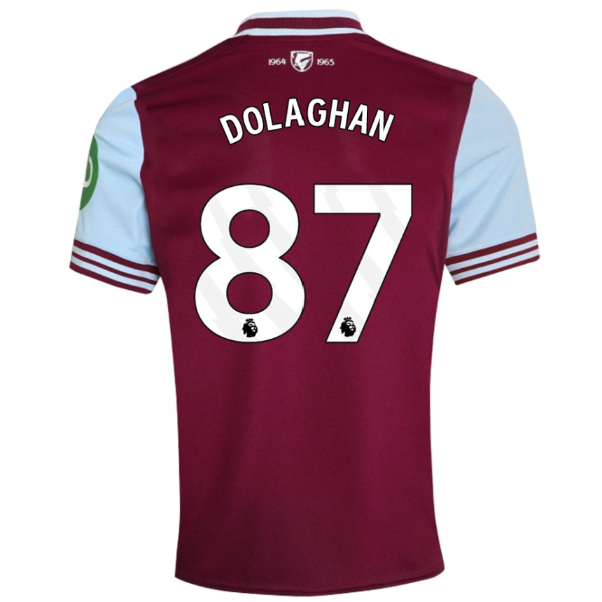 Men Football Brad Dolaghan #87 Dark Red Home Jersey 2024/25 T-Shirt Canada