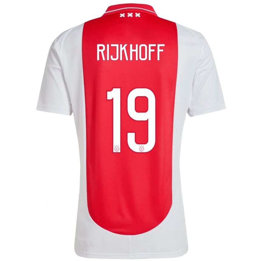 Homme Football Maillot Julian Rijkhoff #19 Rouge Blanc Tenues Domicile 2024/25 Canada