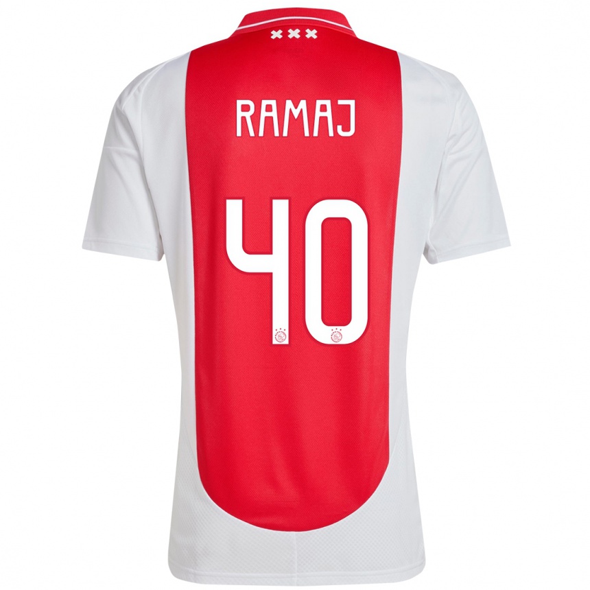 Homme Football Maillot Diant Ramaj #40 Rouge Blanc Tenues Domicile 2024/25 Canada