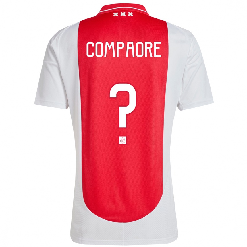 Men Football Isaac Compaore #0 Red White Home Jersey 2024/25 T-Shirt Canada